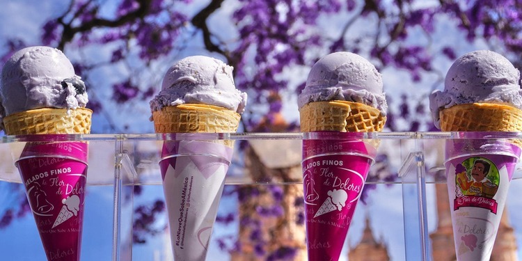 Dónde probar helado con sabor y color jacaranda