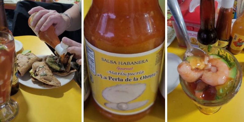 Salsas y mariscos: Una pareja inseparable en la Perla de la Obrera